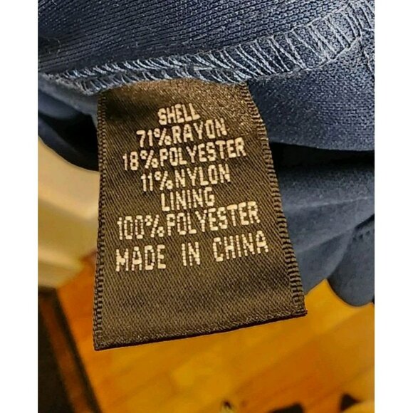 Adrianna Papell Dark Blue Iridescent Jeweled Tiered Skirt Cocktail Dress Size 14 - Picture 6 of 6